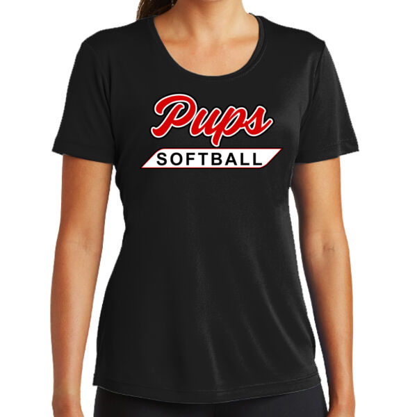 Pups Softball Ladies Sport Tee Thumbnail