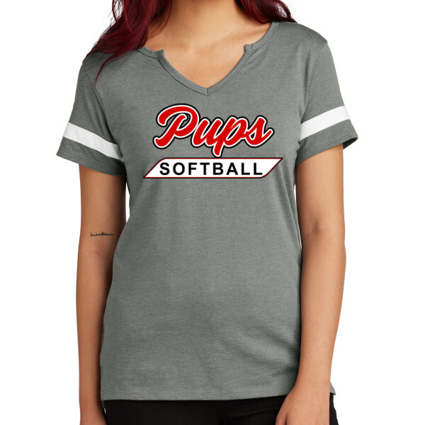 Pups Softball Ladies Stripe Long Sleeve  Thumbnail